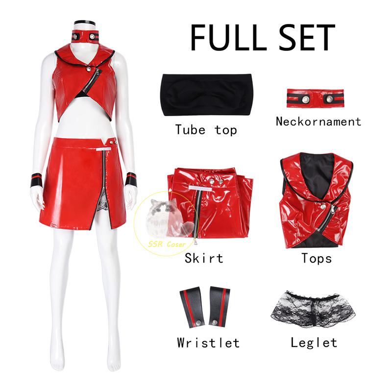 Anime VOCALOID3 Meiko Cosplay Costume Wig Meiko PU Red Uniform Christmas Halloween Formula Uniform for Women Comic Con