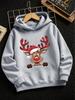 Christmas Autumn/Winter Trendy Casual Hoodie for Boys, Stylish Sporty Print,Perfect Christmas Gift for Outdoor Activities