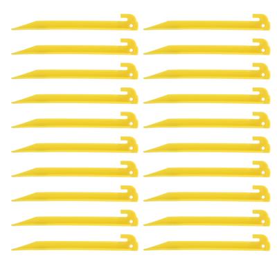 20 ks 9"" Odolné plastové kempingové kolíky pro markýzu a stan, přenosné kolíky do písku a země pro baldachýn