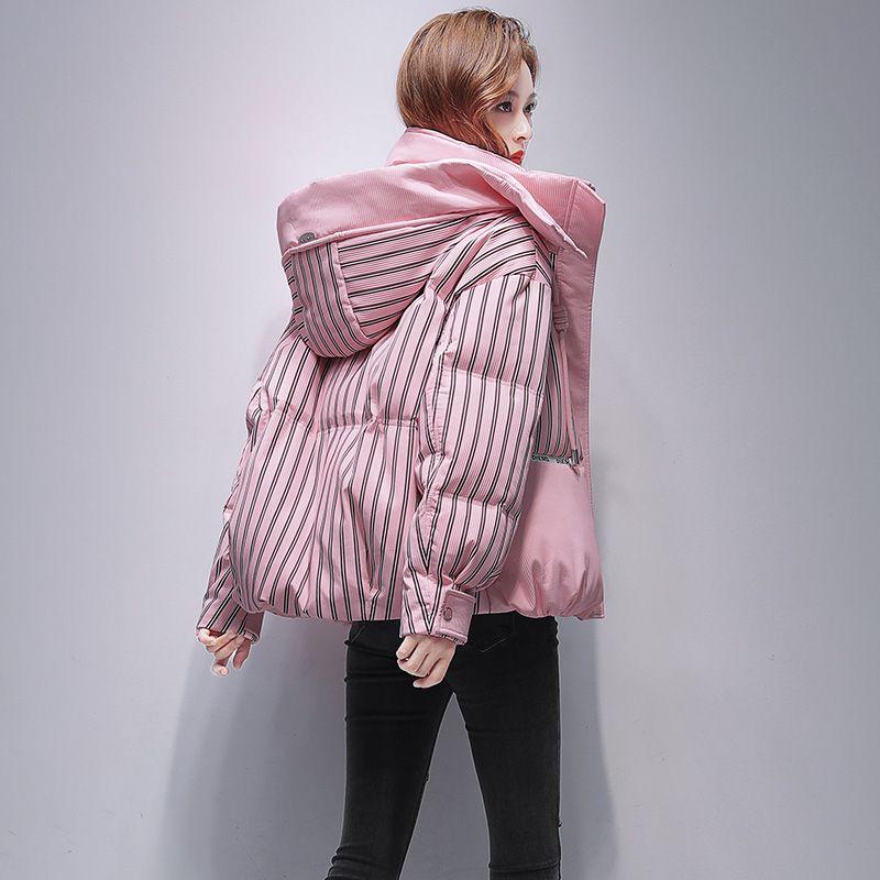 Short Winter Puffer Jacket Women Youth Fashion Quilted Coat Small Size High Quality Brand