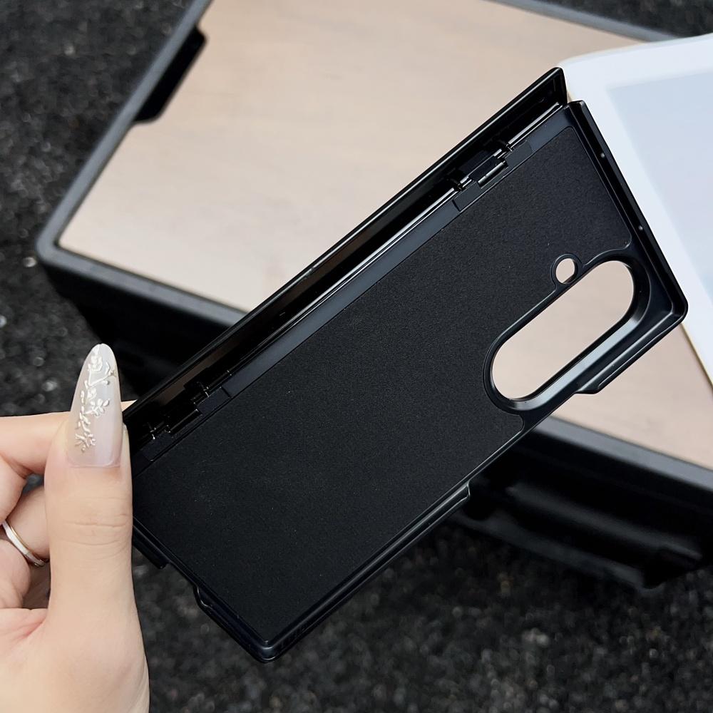 Luxury Busine Sle Leather Hinge Magnetic Phone Case for Original Samsung Galaxy Z Fold 7 6 5 4 3 Magsafe Wireless Charging Cover