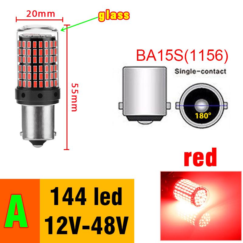 2pcs Led Lamp Turn Lamp Brake Lights Signal Lamp bau15s 1156 1157 BA15S T20 W21/5W 3157 3156 Bulbs 144smd LED Bulb Canbus Lamp