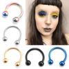 Edelstahl Hufeisen Ohr Piercings Lip Nippel Augenbraue Lobe Ringe Nase Septum Ring Hip Hop