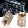 10pcs M6 Brass Cylinder Knurled Round Molded in Insert Embedded Nuts (M6*10L*8.3MM)