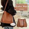 Shoulder PU Large Shoulder Bucket Crossbody Adjustable Perfect for Korean Black NICOLE&DORIS Women's Bag, Leather, 2-Way, Capacity, Waterproof,