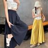 Women's High-Waisted Linen Wide-Leg Pants - Slimming, Loose, Flare Style