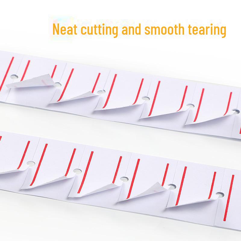 Fluorescent Single Row Price Tag Paper - 10 Rolls for Supermarket.