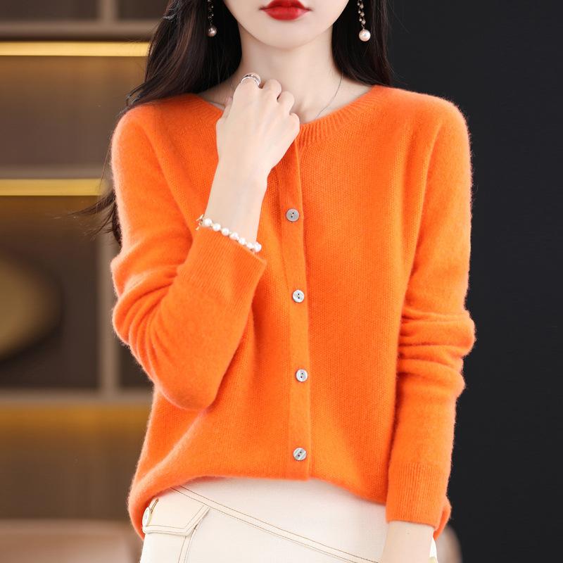 Women Cardigan Super Warm Sweaters O-neck Loose Female Clothes Ladies' Solid Color Knitwear Tops Plus Size