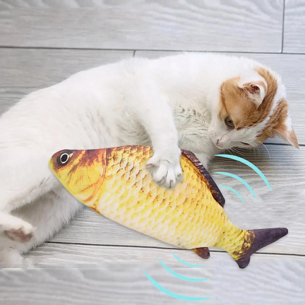 Cat Toy Fish Usb Charger Fish Interactive Electronics Realistic Pet Cat Chew and Bite Toy Pet Supplies Cats & Dogs Products Home