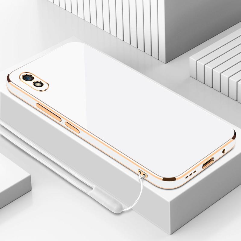 For Redmi 9A Sport Case Luxury Square Plating Redmi 9A 9AT 9i Phone Case ShockProof Silicone Back Cover Fundas