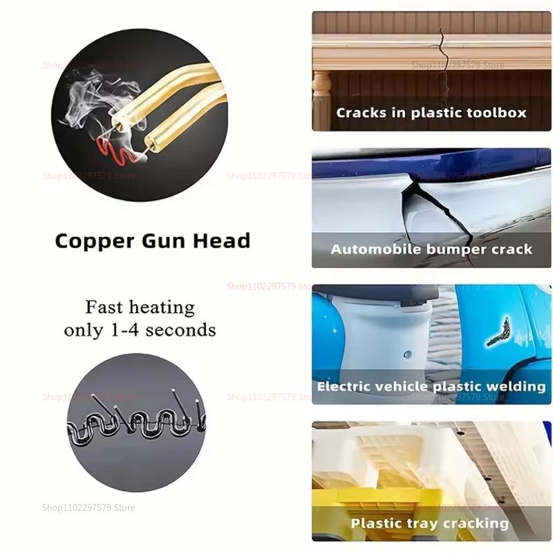 Plastic Welder Welding Machine for Car Bumper Repair Soldering Gun with 4 Types Staples Automotive Plastic Repair Tools