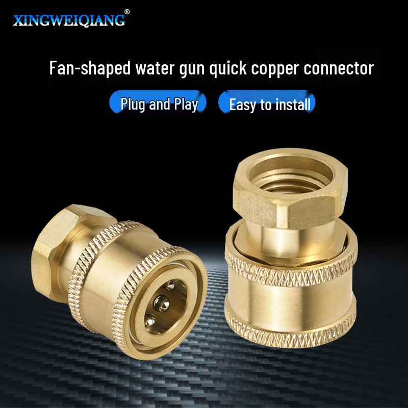 Foam Pot Adapter & Quick Connect Spray Nozzle with Fan-Shaped Water Gun and Copper Connector