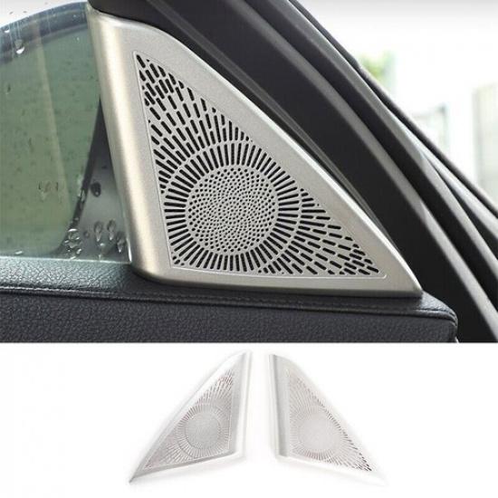 For BMW 7 Series 2009-2015 Silver Aluminum Front Triangle A Pillar Cover Trim