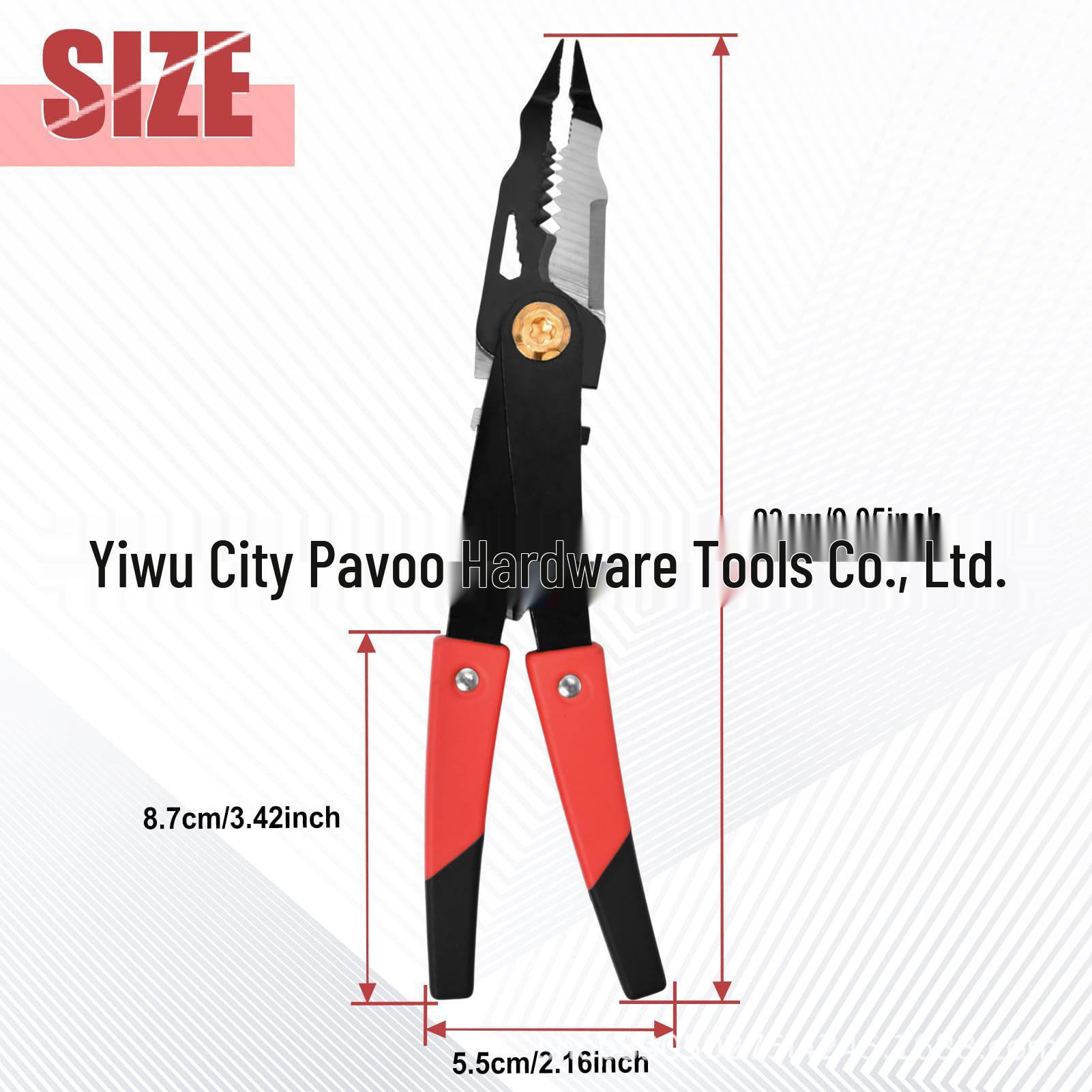 Heavy-Duty Reversible Wire Twisting & Stripping Pliers, High Carbon Steel, Dual-Use.