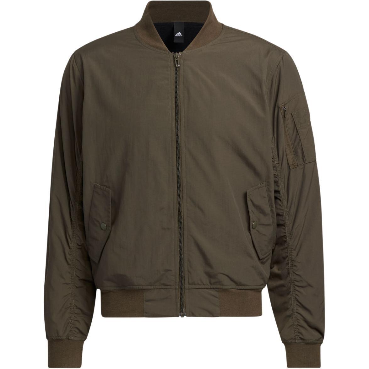 adidas Bomber Jacket Solid Fit Zip Long Sleeve Sports Jacket IT6070 M