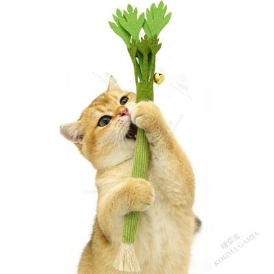 Catnip Cat Chew Toys Teeth Cleaning Molar Stick Interactive Self Playing Bite Squeaky Cat Toy Wear-resistant Anti-bite
