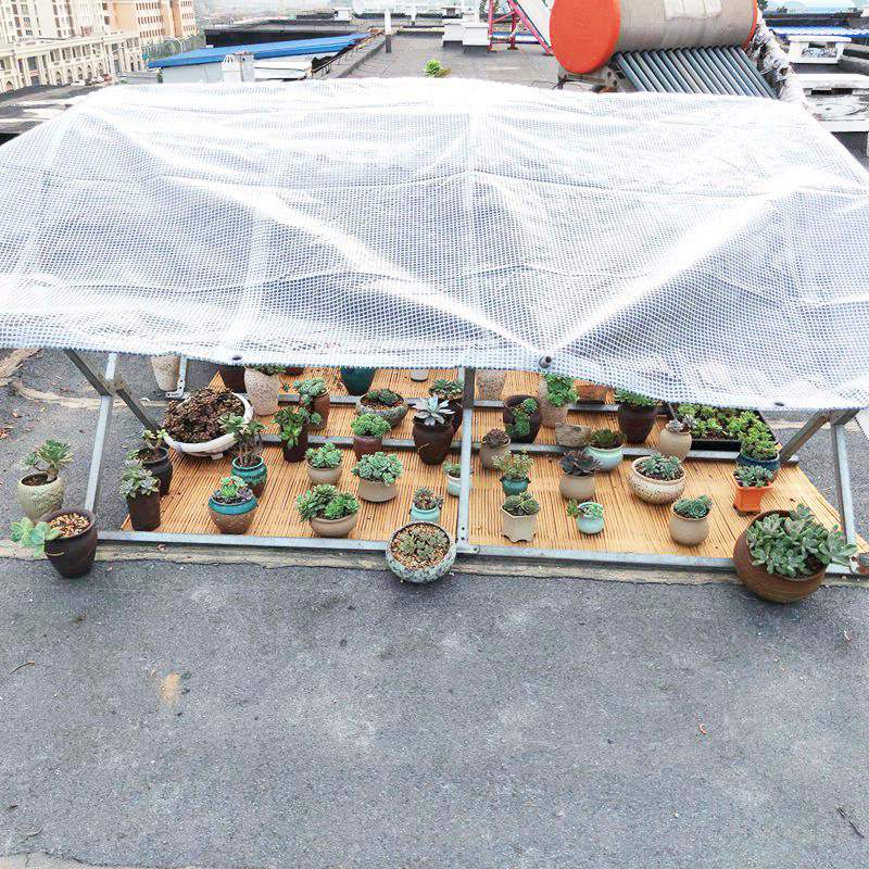 Grid Film Plastic Waterproof Film For Gardens With 4 Style Edge Car Truck Canopys Pets House Keeping Warm Balcony Shading Cloth