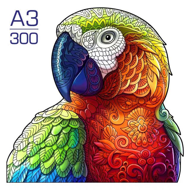 Non-Toxic Owl Wooden Animal Puzzle Diy Crafts Brain Trainer Puzzles Game For Kids Adult Educational Wood Toy Gift Medium Difficulty Jigsaw