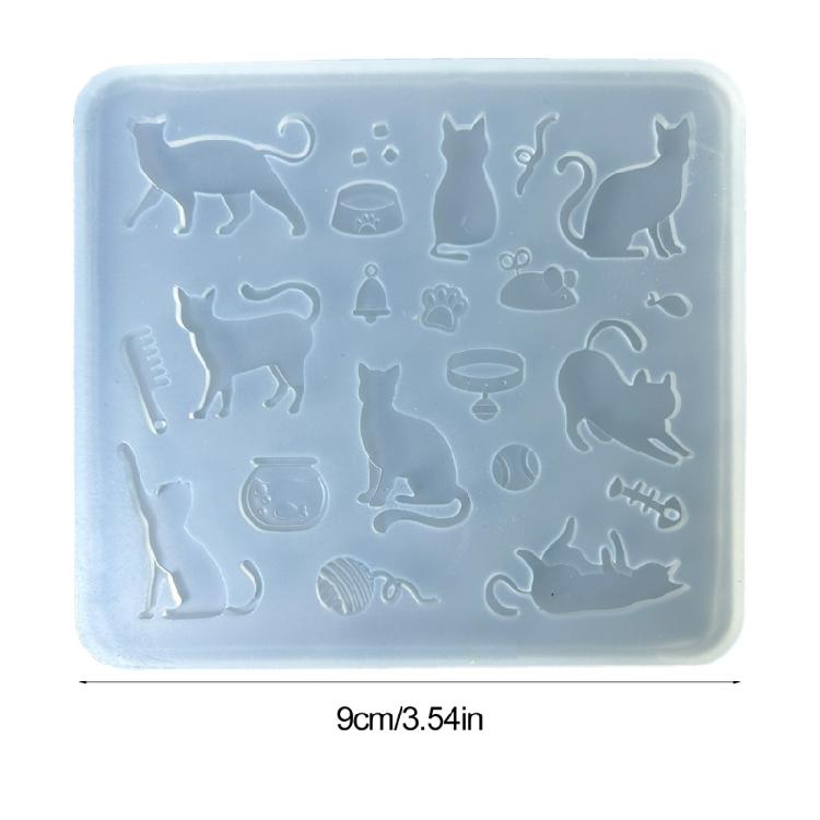 Stampi in Silicone per Artigianato di Dolci Stampini per Argilla Alimentare Forma di Gatti Accessorio da Forno Riutilizzabile Stampini per Cioccolato Texture in Silicone