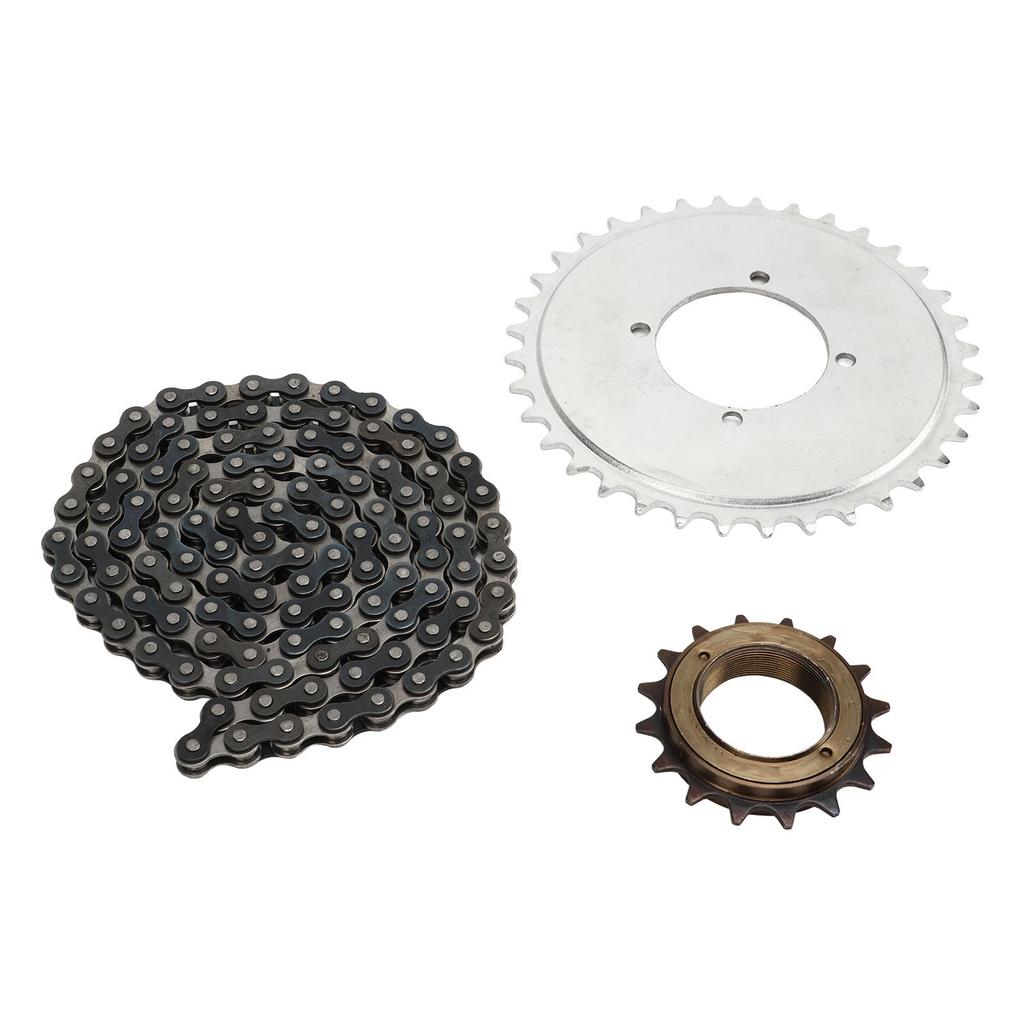 Cadena de transmisión 114 eslabones 410 Piñón 16 dientes Kit de piñón de cadena para Scooters Bicicletas