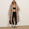 Women's Hooded Long Sleeve Raglan Sleeve Coat Regular Fit Casual Puffer Jacket for Winter Wear