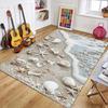 Beach Washable Rugs Starfish Area Rug Decor Carpet for Bedroom Living Room, Non-Slip Carpets for Kitchen Entryway Laundry Dining