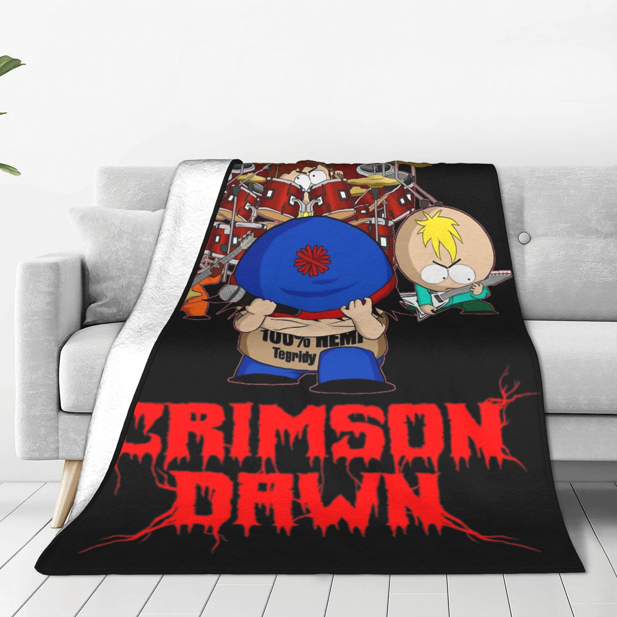 

Southpark Anime Throw Blanket for Couch Humor Heavy Metal Fuzzy Soft Plush Blanket 50x60 Inches Multiple Sizes Bedspreads 30x40in