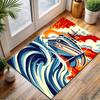 Ocean Adventure Ship Art Patterned carpet, non slip mat suitable for living room and bedroom sofas