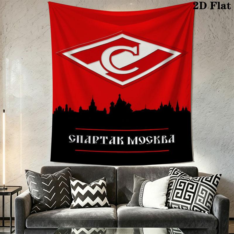 Spartak Moscow Fight Wall Hanging Printed Fabric Blanket Decorative Tapestries for Bedroom Living Room Home Decor