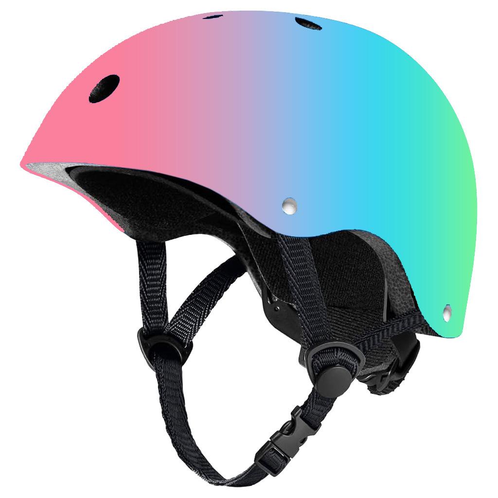 Farbverlauf verstellbarer Helm Kleinkind Teenager Junge Mädchen Skateboard Fahrradhelm