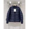 Mens Lightweight Down Jacket With Large Pockets Stand Collar Short Winter Coat 90% Goose 550 Fill Power