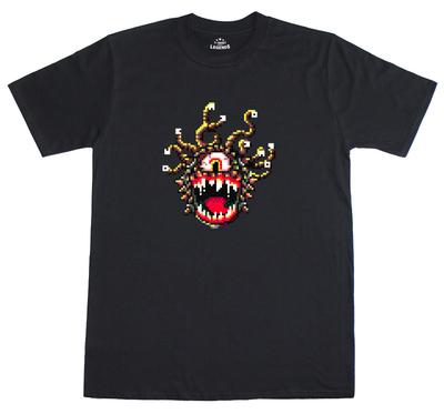 Pixel Art Beholder Dungeons Dragons Simon Butler Design Regular Fit T Shirt