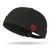 Love Heart Embroidered Docker Beanie Cap Adjustable Cotton Skullcap Casual Streetwear Short Beanie Hat Brimless Tang Hats