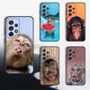Funny Expressions Monkey Case For Samsung S23,S25,S20,S10,S9,S21,S24,S22,Ultra,FE,Plus,Lite,Soft Silicone Black