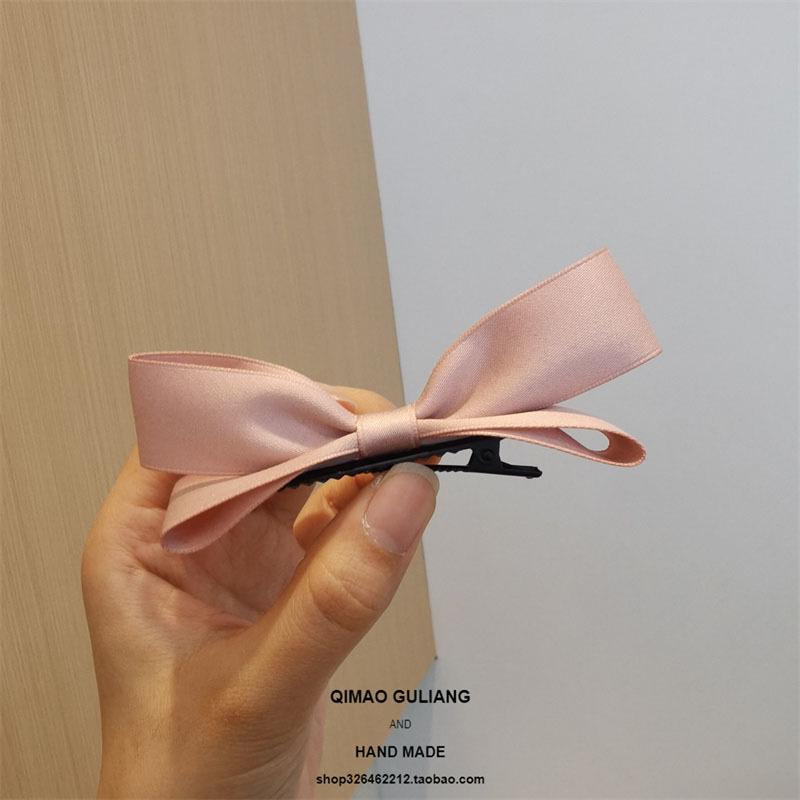 Korean Cute 3D Bow Pink Hair Clip for Bangs розовый
