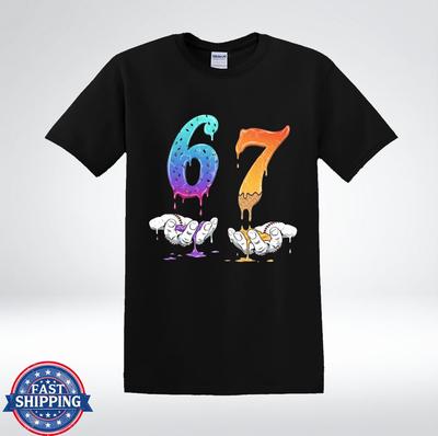 67 Eiscreme-Stil Zahlen Streetwear T-Shirt