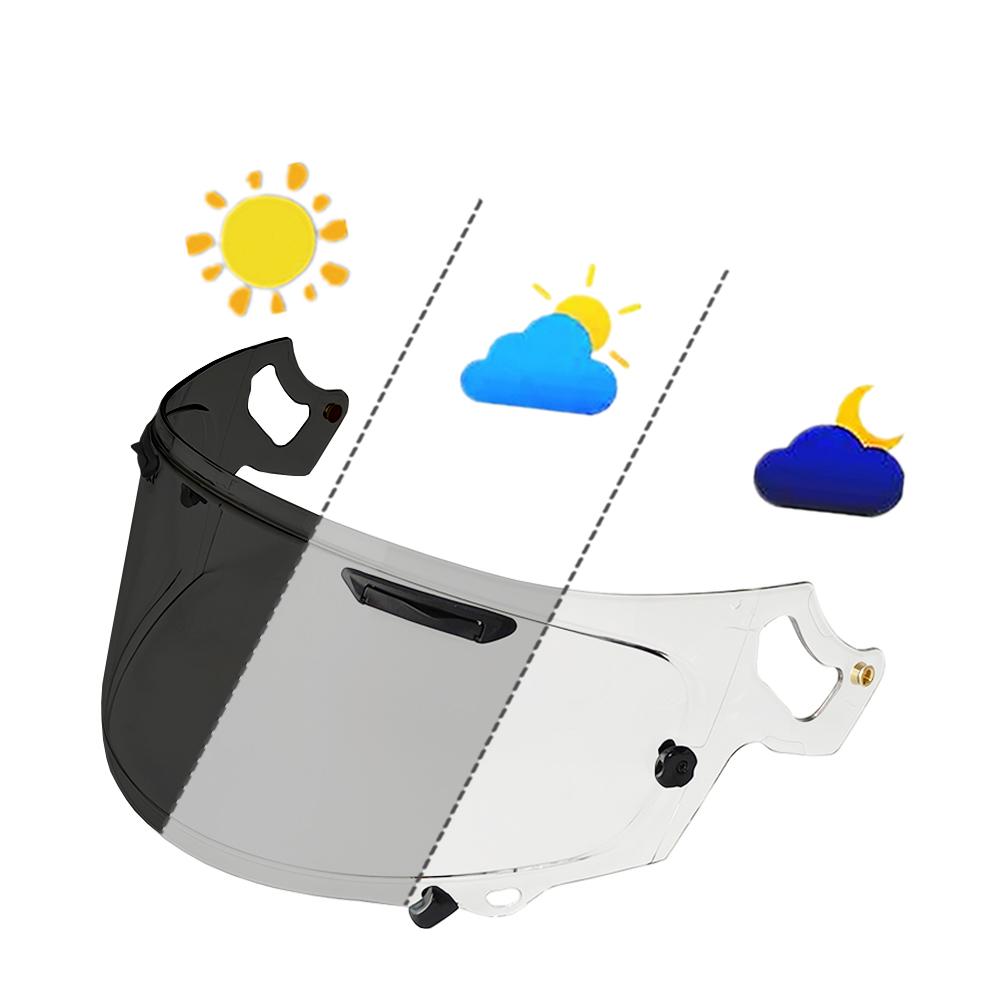 Photochromic Clear Helmet Lens Face Shield Anti-UV Sunscreen HJ26 PISTA K1 HJ20M Z7 Moto Replacement Multiple Models Available