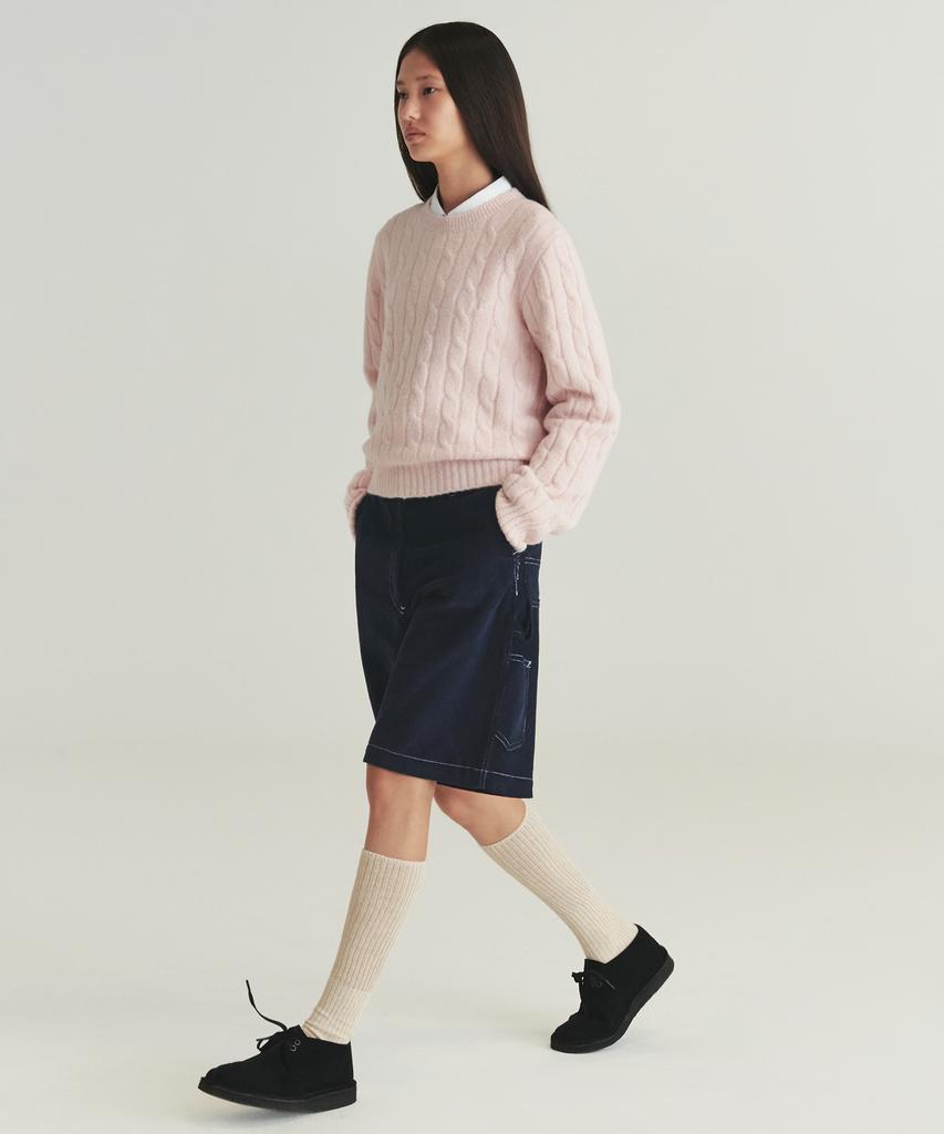 Leuba Corduroy Carpenter Half Pants - Navy