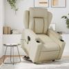 Vidaxl Reclining and Tilting Armchair with Massage, Electric, Cream