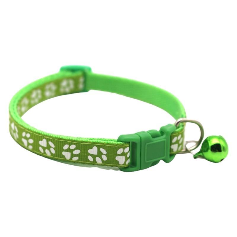 Fashion Cats Accessory Collar with Bells Bright Color Lovely Print Cats Neck Collar For Outdoor Walking Training Use