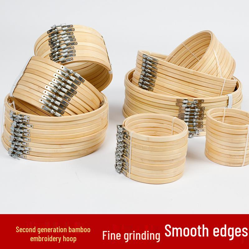 Bamboo-Style Plastic Embroidery Hoop: Handmade DIY Round Frame & Stand