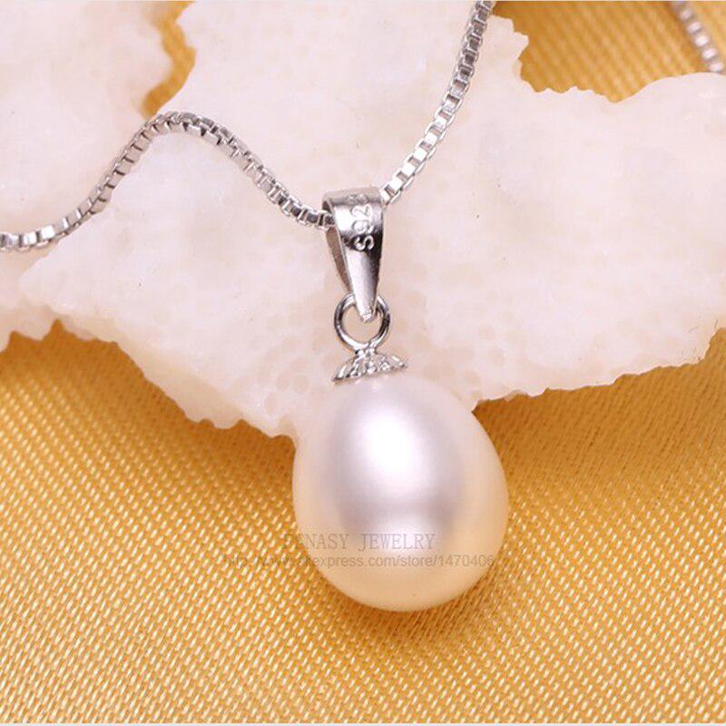 LSOOYH Pearl Jewelry Natural Freshwater Pearl Necklace For Women Choker Necklace Classic Pendant