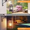 Outdoor Solar Lantern Lights Waterproof 2-Pack for Garden Patio