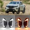 2x LED DRL Kjørelys Tåkelys Blinklys for Nissan Navara 2020-22