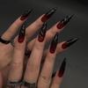 Halloween 3D Gradient Pointed Press-On Nails - Super Long Wearable Nail Art Tips