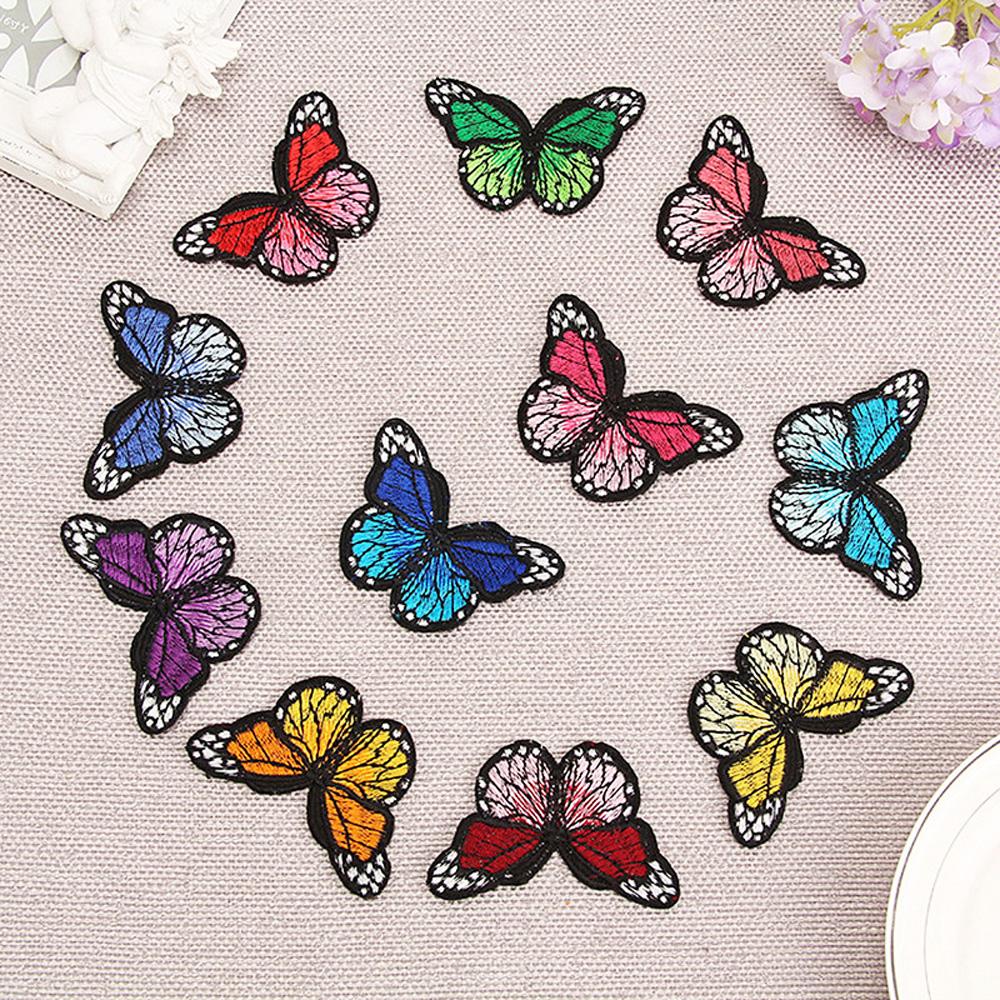 Druck Schmetterling Bekleidung Nähen Kleidung Aufnäher Bügelbild Aufkleber Aufbügler Applikation