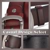 [One Limitation] Belt, Leather, Buckle, Metal, Elegant Design, Business Casual, Men's BP781 (Brown)