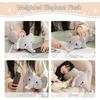 Weighted Elephant Plush Stuffed Animal 13.8 Inch Gentle Pillow Toy Designed for Adults 1.6 Lbs Adorable Grey Plushie Present Calming Stress Relie