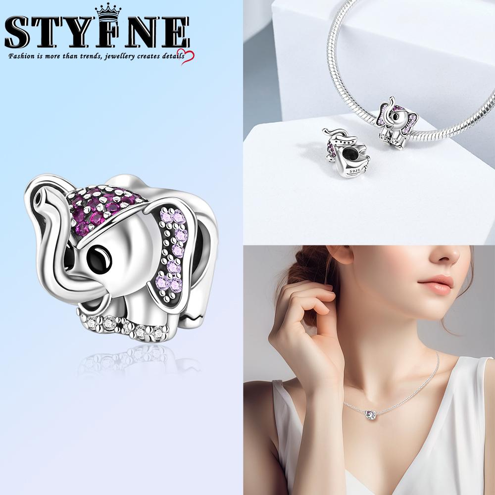 Fine Copper Fit Original Bracelet Diy Women Jewelry Gift Cute Shining Love Heart Zircon Animal Charms Penguin Cat Frog Beads
