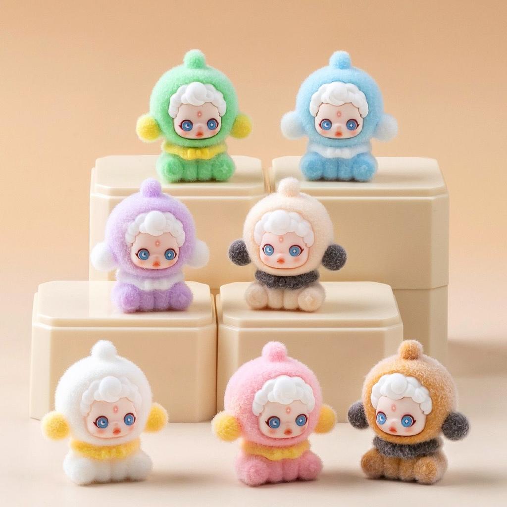 Stuffed Sitting SP Elf Girl Cute Particle Doll DIY Live Blind Bag Decoration Accessories Office Desktop Small Ornament